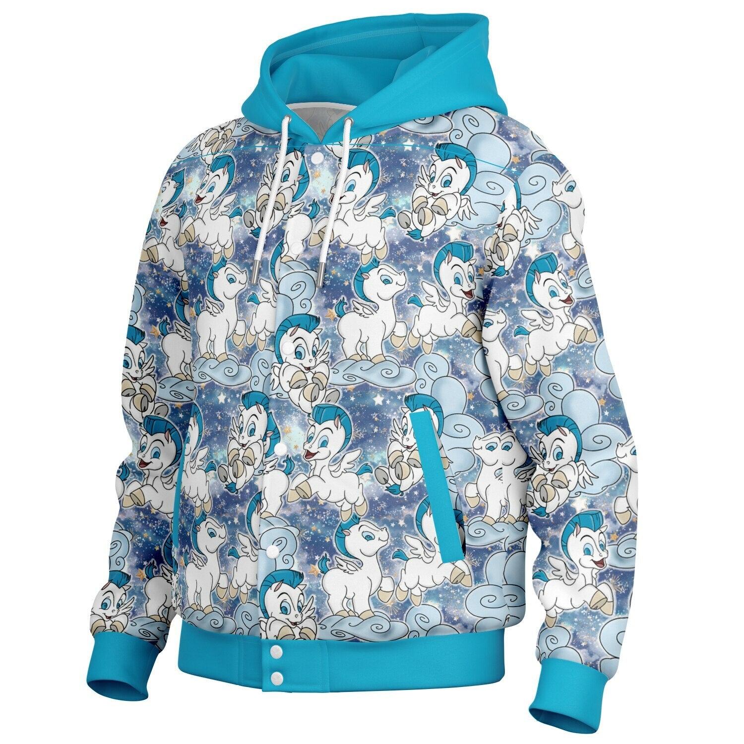 Baby Pegasus - Hooded Baseball Jacket