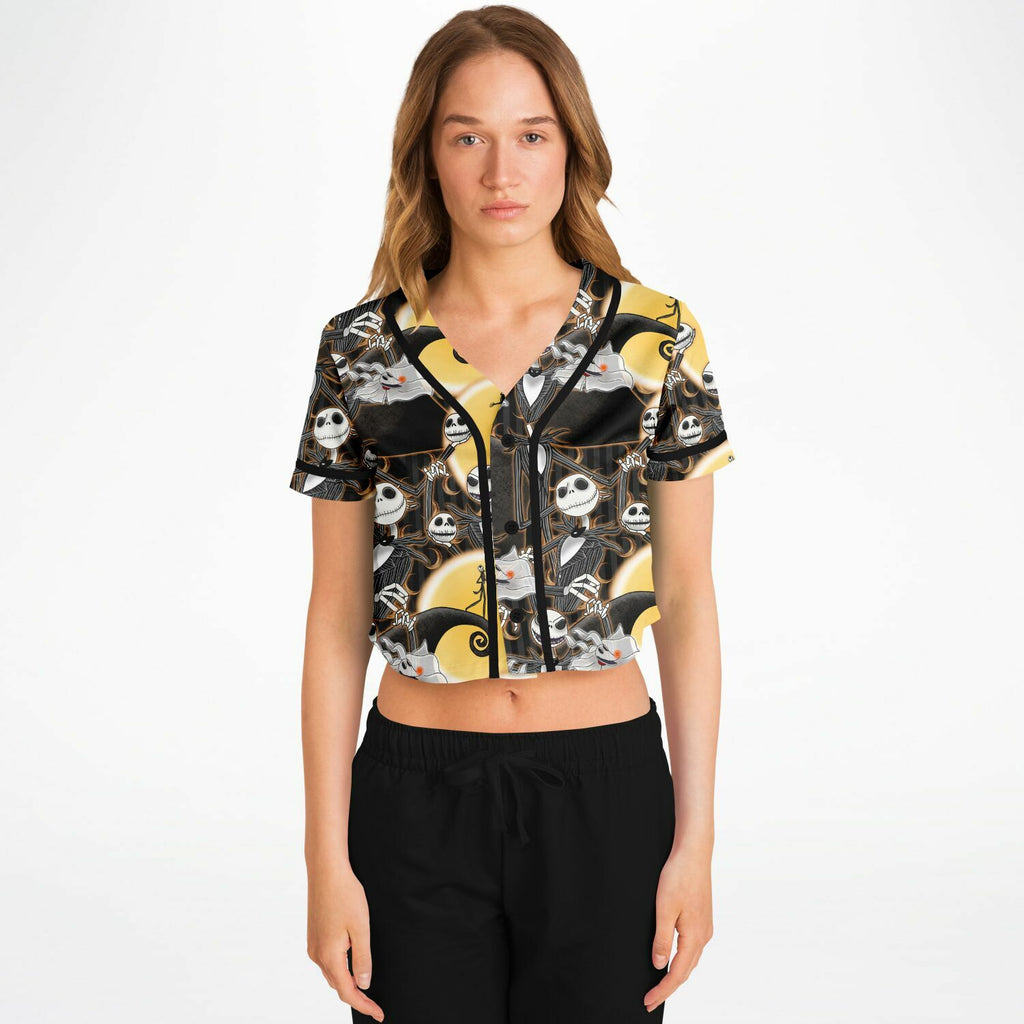 Jack Skellington - Cropped Baseball Jersey