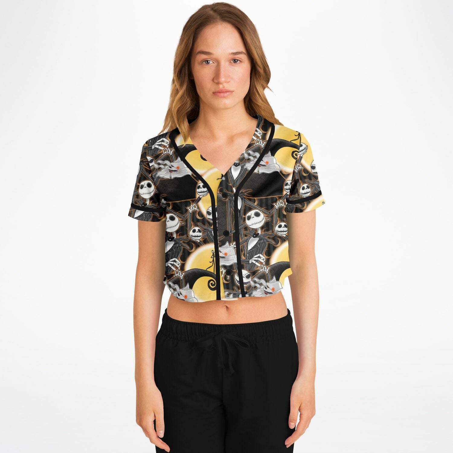 Jack Skellington - Cropped Baseball Jersey