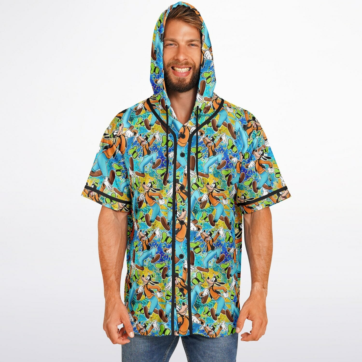 Goofy - Hooded Baseball Jersey