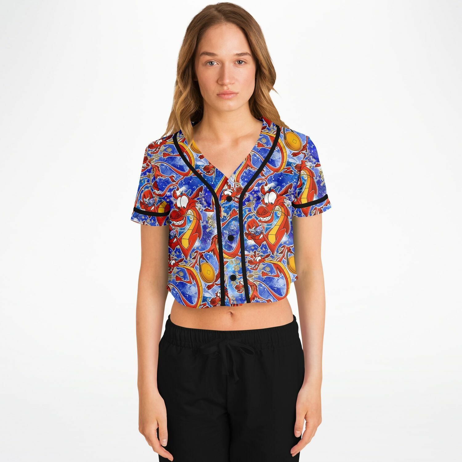 Mushu - Cropped Baseball Jersey