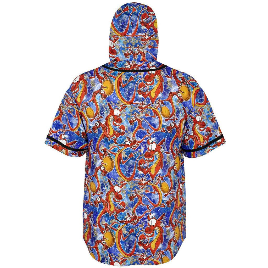 Mushu - Hooded Baseball Jersey