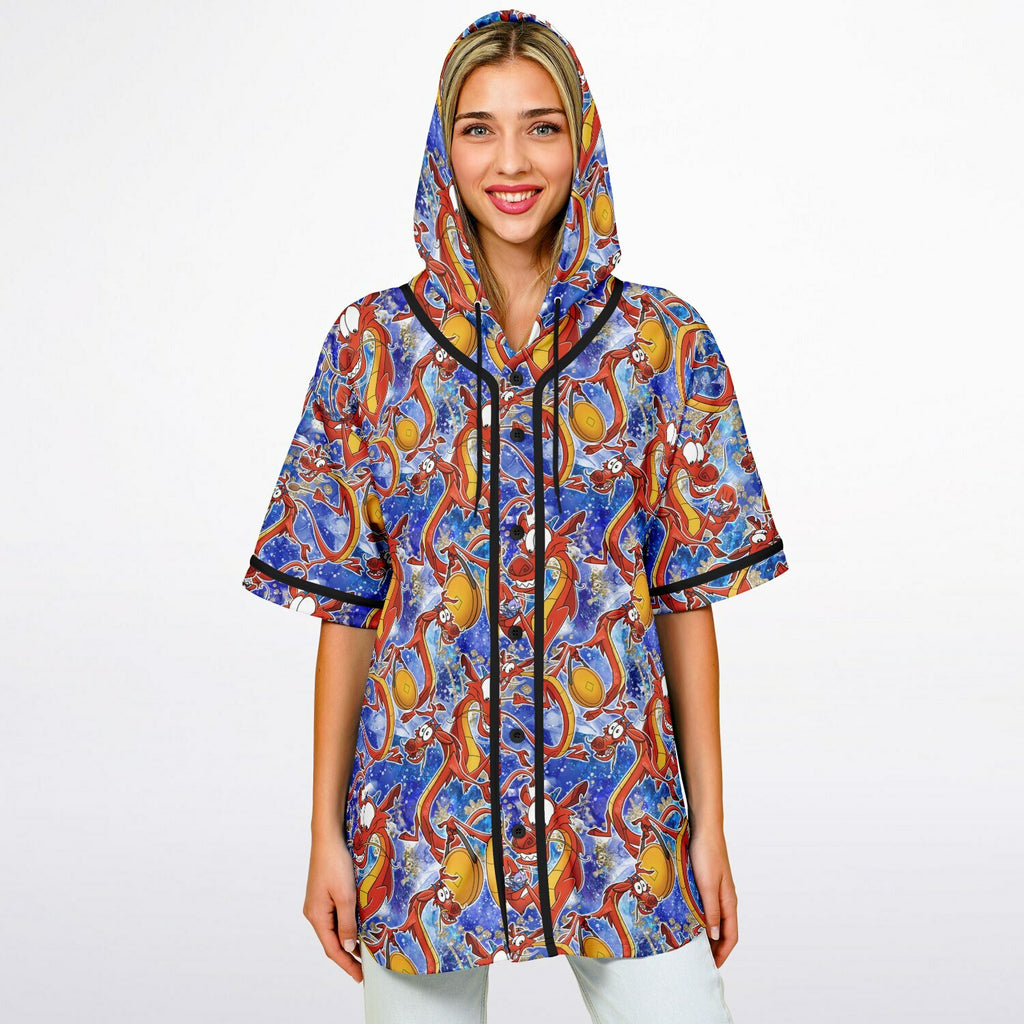 Mushu - Hooded Baseball Jersey