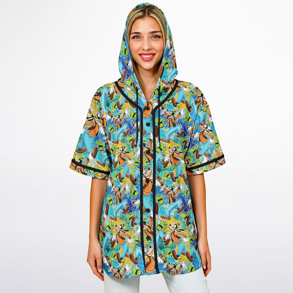 Goofy - Hooded Baseball Jersey
