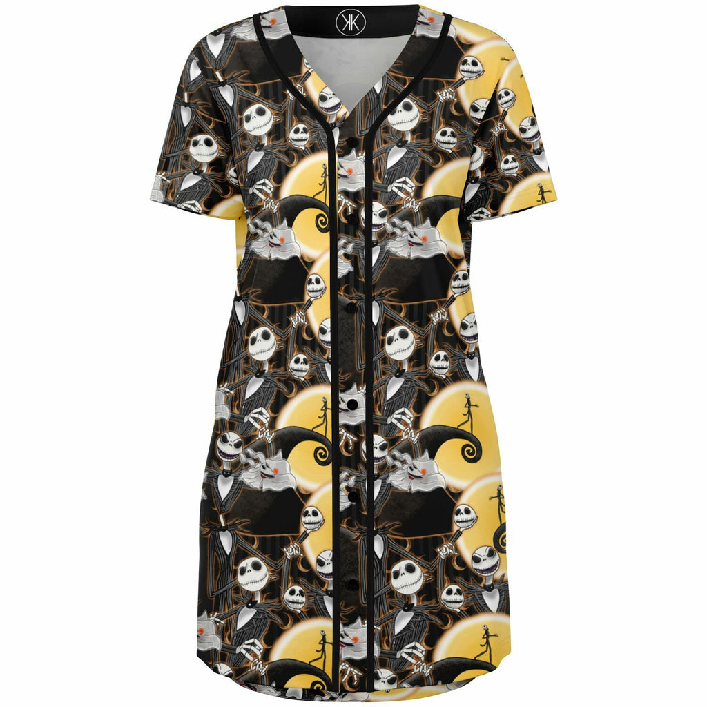 Jack Skellington - Baseball Jersey Dress