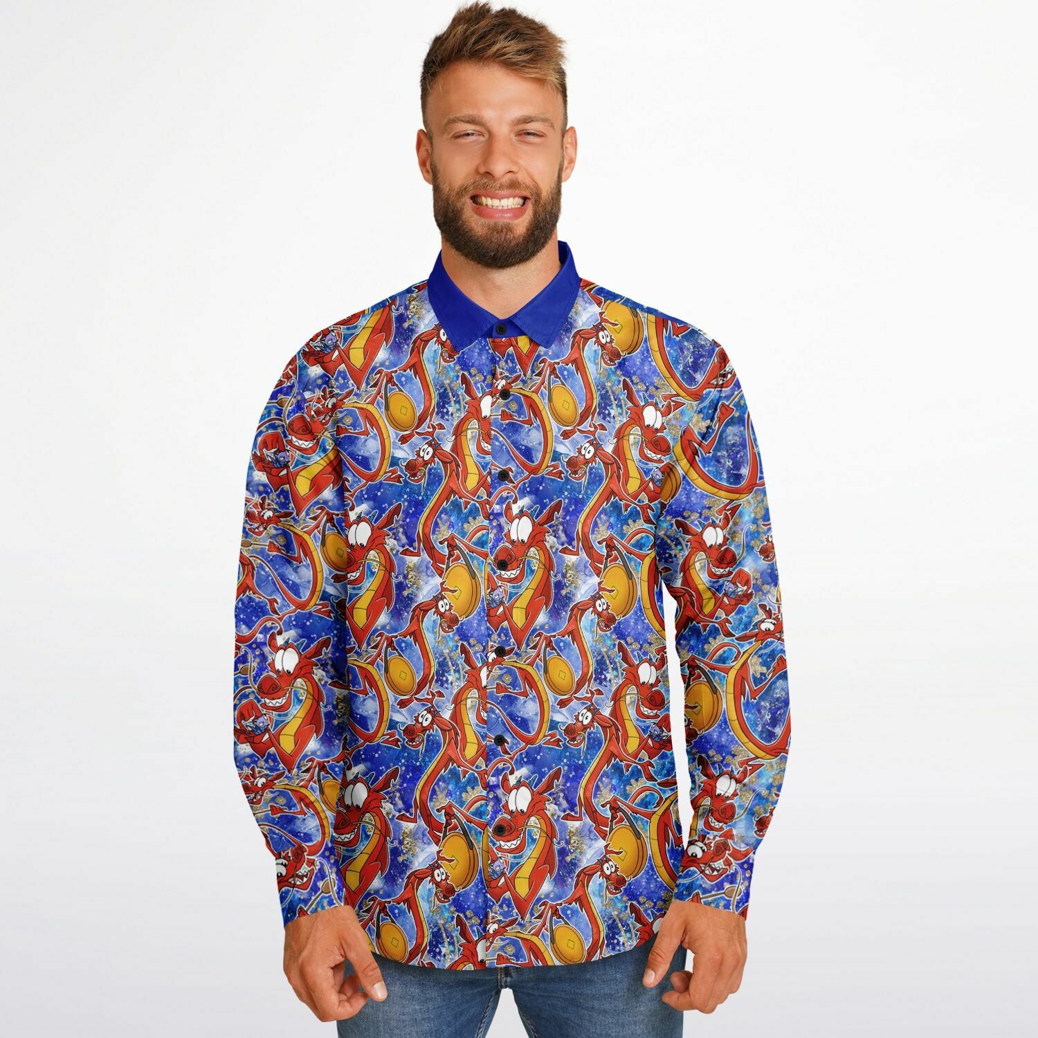 Mushu - Long Sleeve Button Down Shirt