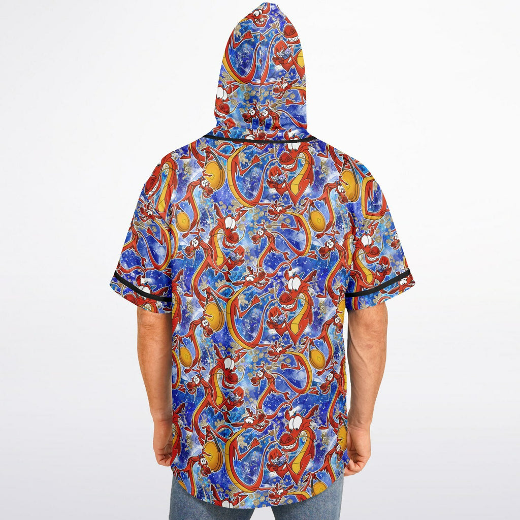 Mushu - Hooded Baseball Jersey