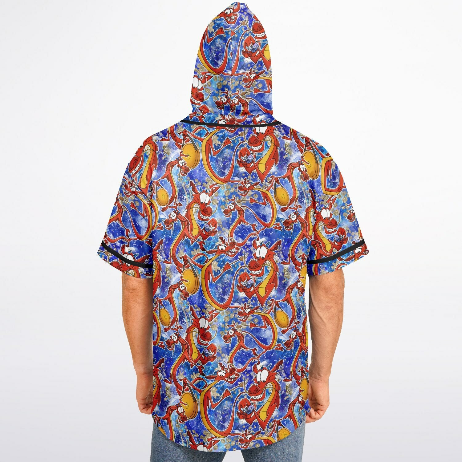 Mushu - Hooded Baseball Jersey