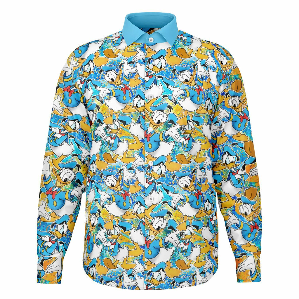 Donald Duck - Long Sleeve Button Down Shirt