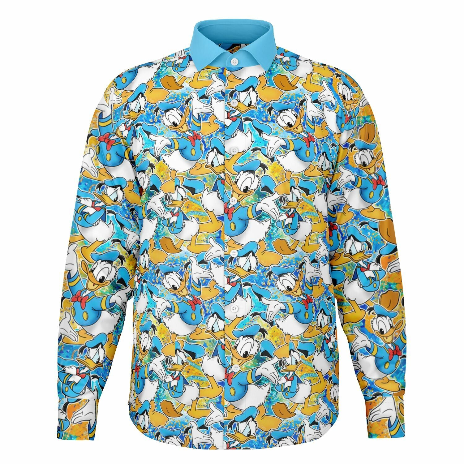 Donald Duck - Long Sleeve Button Down Shirt