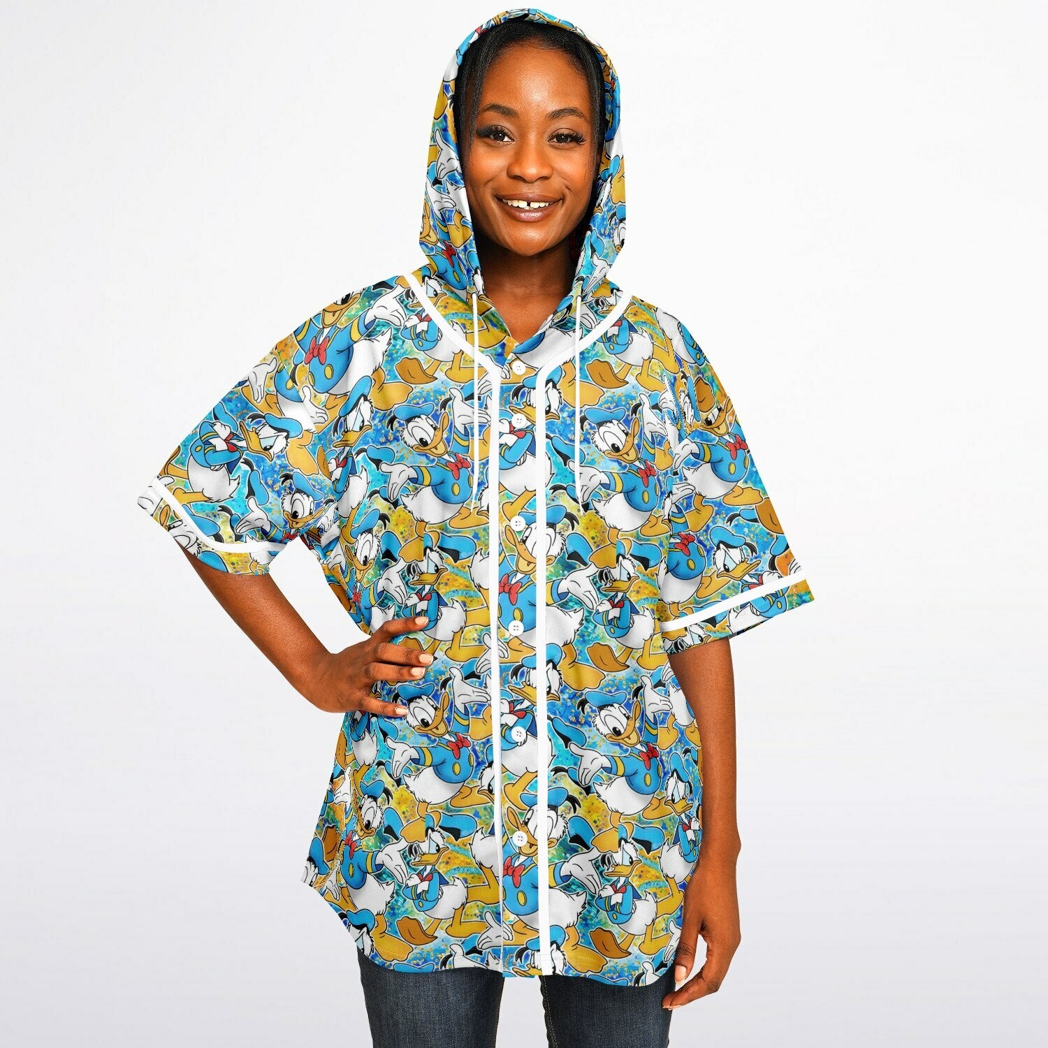 Donald Duck - Hooded Baseball Jersey