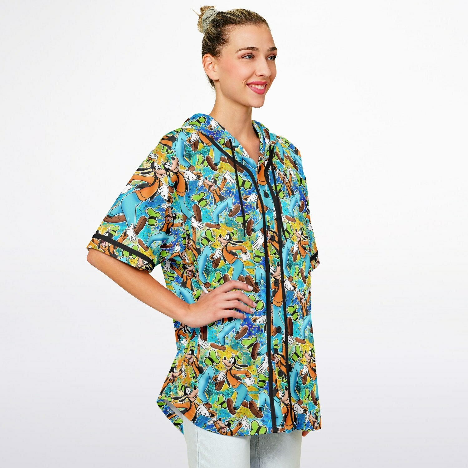 Goofy - Hooded Baseball Jersey
