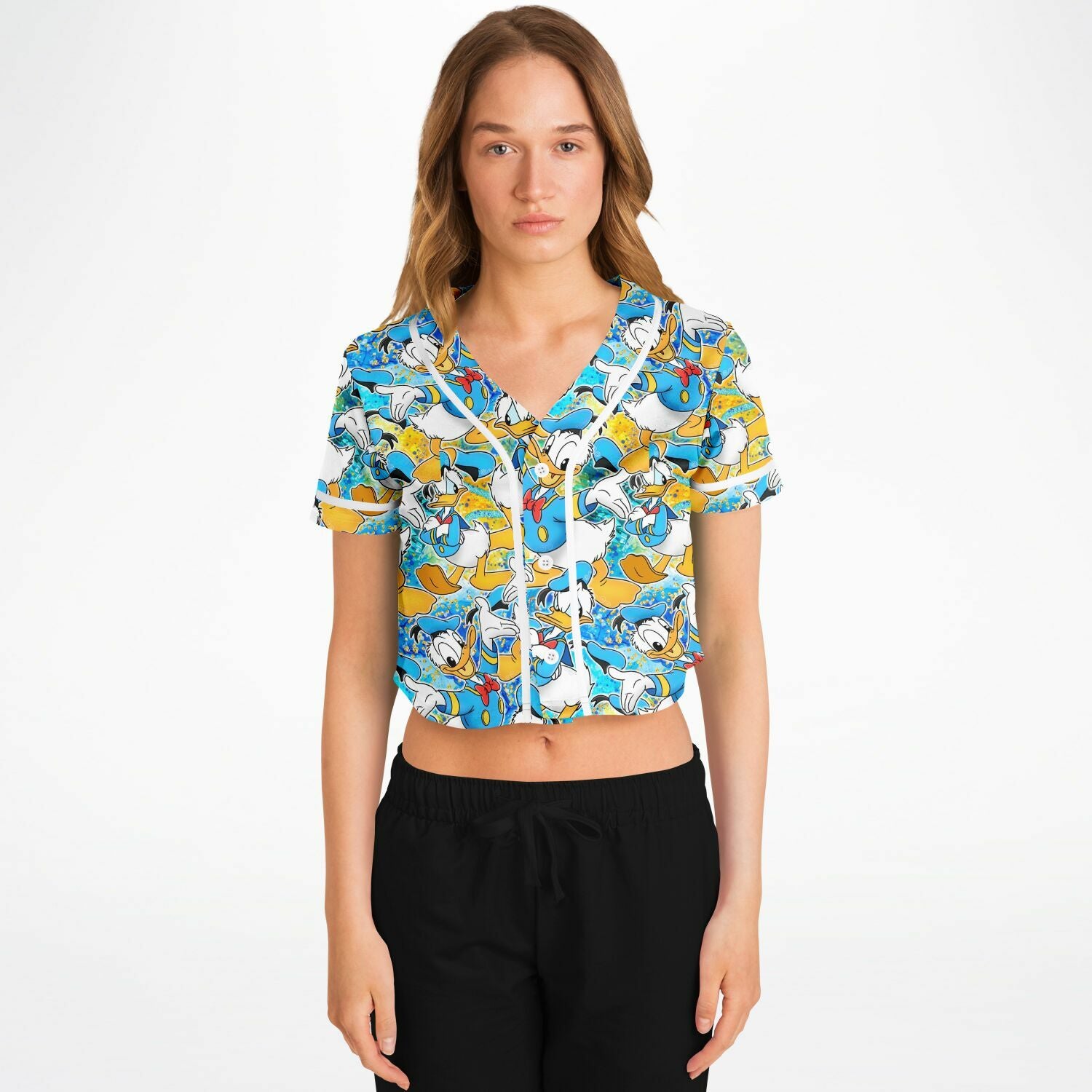 Donald Duck - Cropped Baseball Jersey