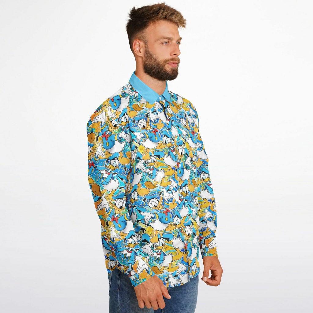 Donald Duck - Long Sleeve Button Down Shirt