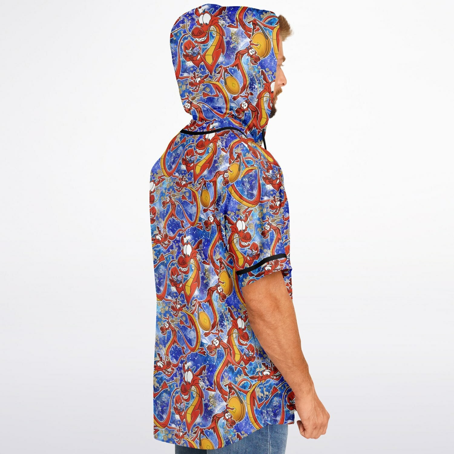 Mushu - Hooded Baseball Jersey