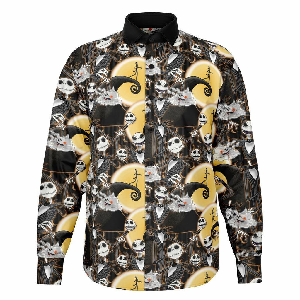 Jack Skellington - Long Sleeve Button Down Shirt