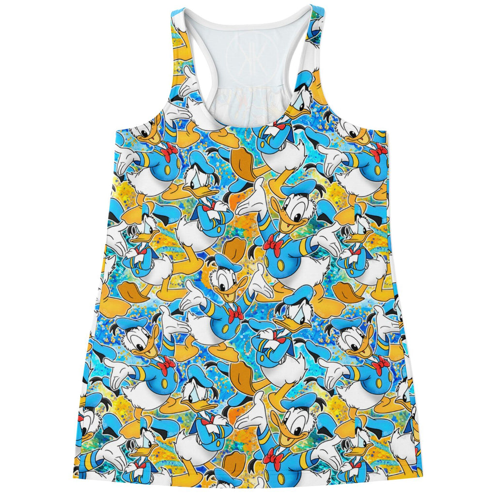 Donald Duck - Flowy Racerback Tank Top