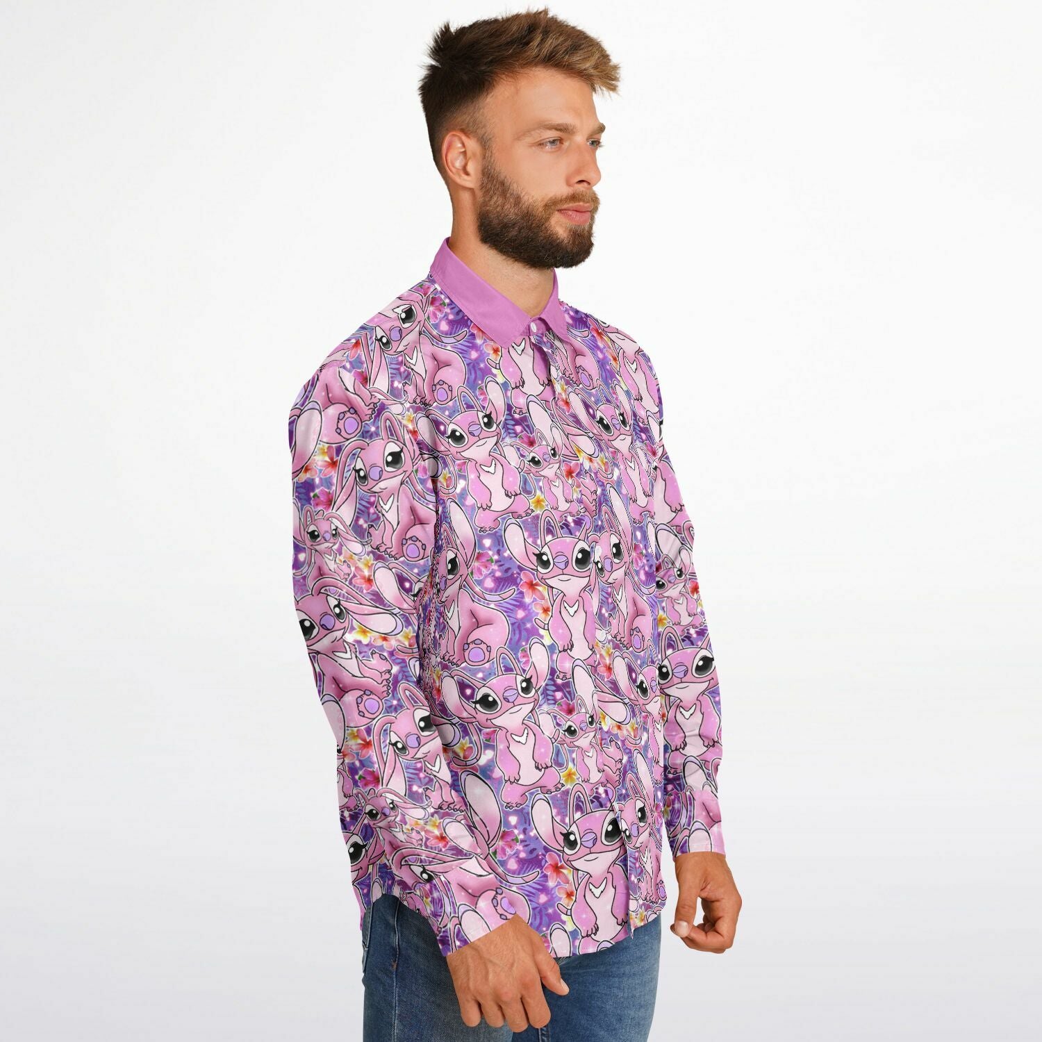Angel - Long Sleeve Button Down Shirt