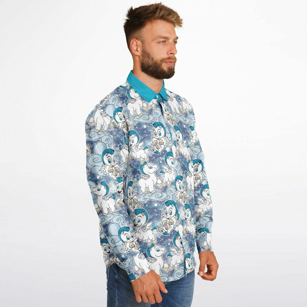 Baby Pegasus - Long Sleeve Button Down Shirt