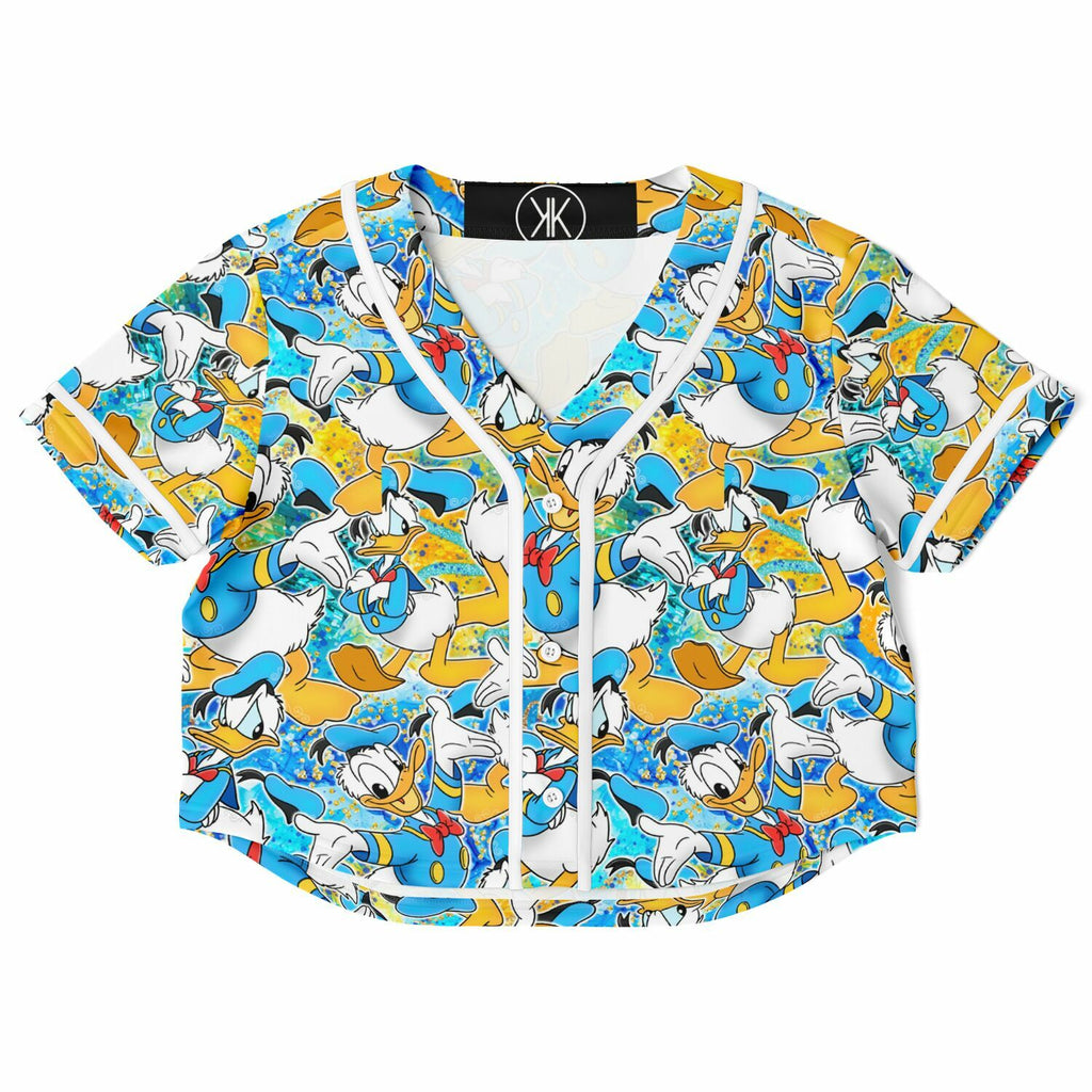 Donald Duck - Cropped Baseball Jersey