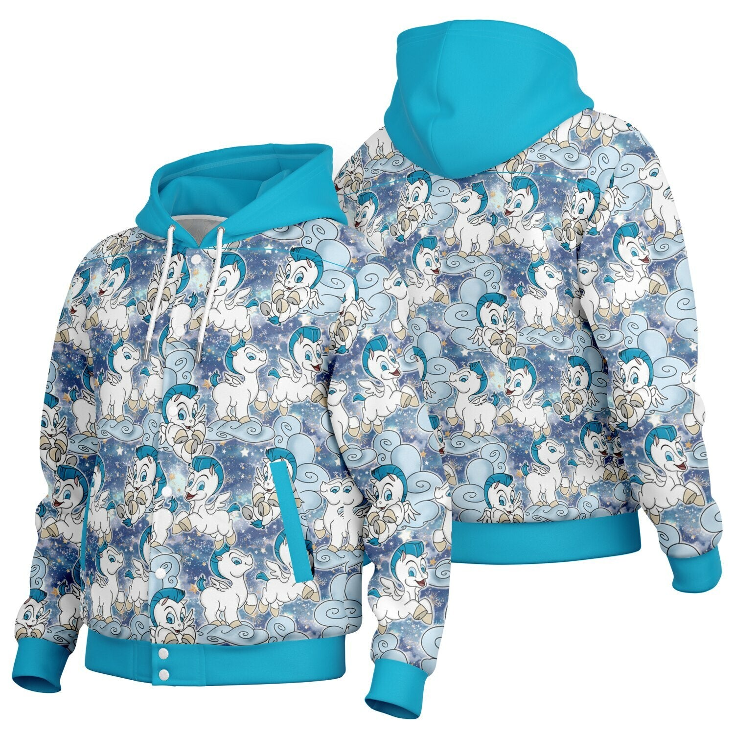 Baby Pegasus - Hooded Baseball Jacket
