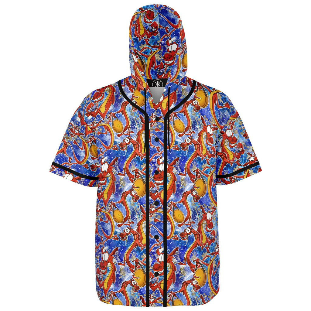 Mushu - Hooded Baseball Jersey
