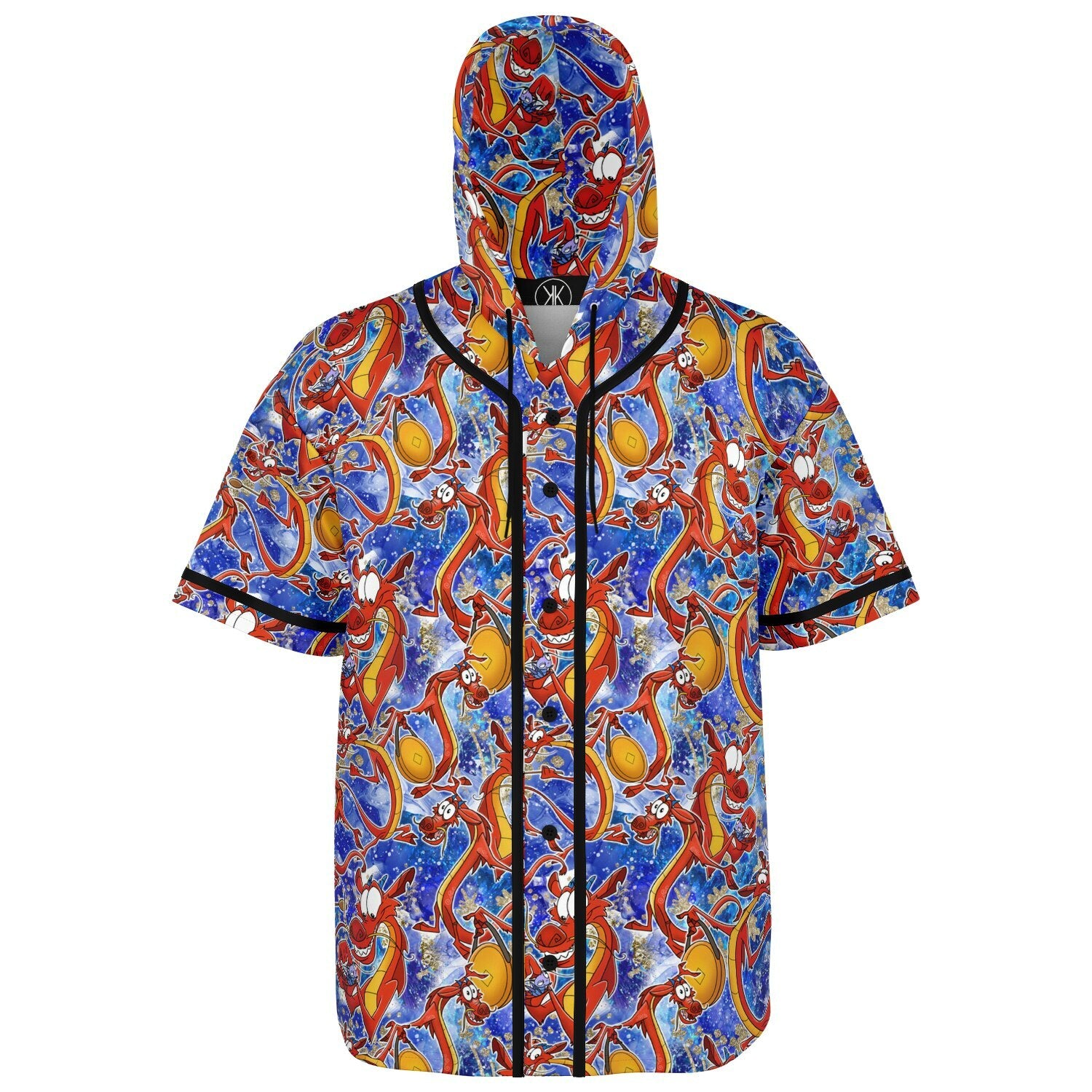 Mushu - Hooded Baseball Jersey