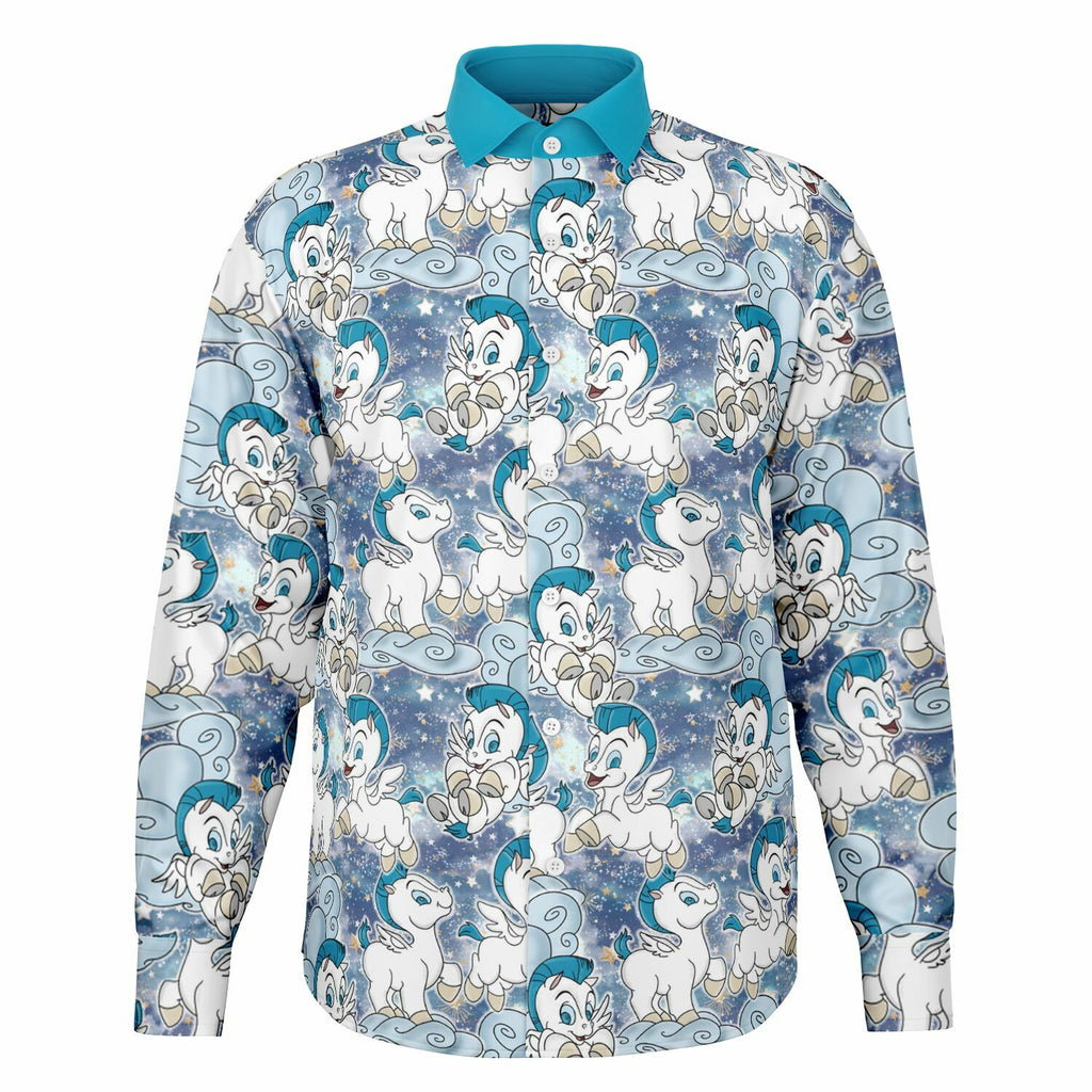Baby Pegasus - Long Sleeve Button Down Shirt