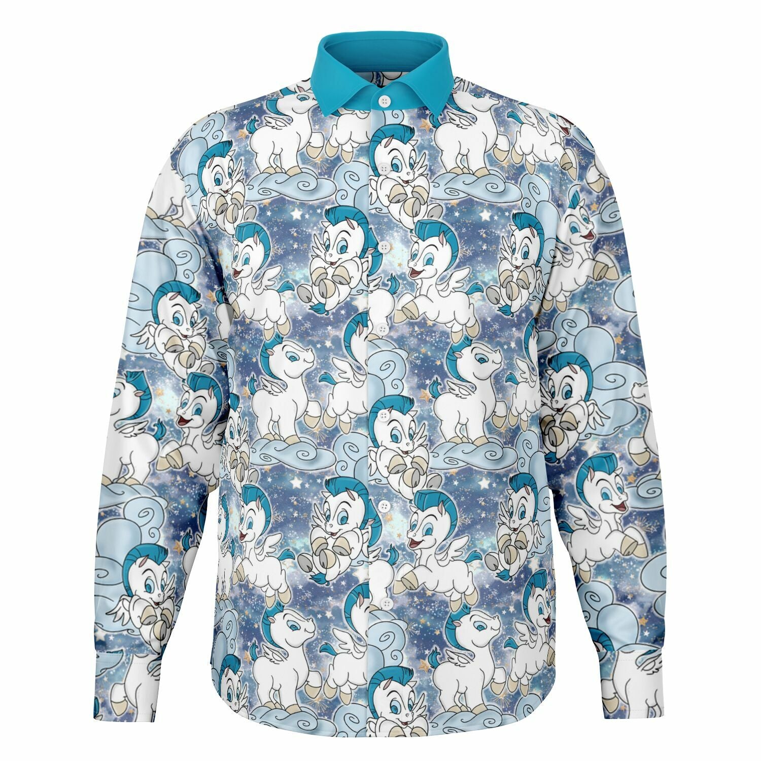 Baby Pegasus - Long Sleeve Button Down Shirt