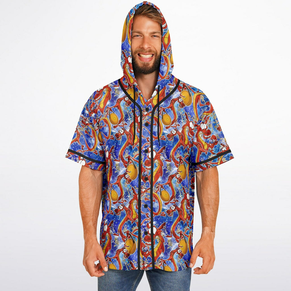 Mushu - Hooded Baseball Jersey